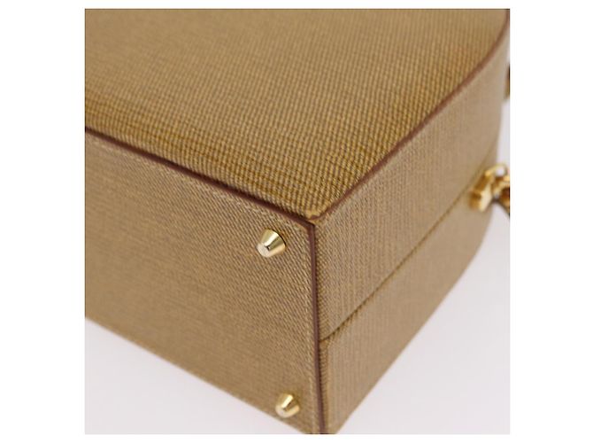 FENDI Handtasche Leder 2way Beige Gold Auth ka6408 Golden - Ansicht 16