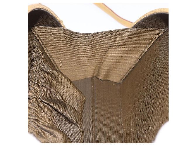 FENDI Handtasche Leder 2way Beige Gold Auth ka6408 Golden - Ansicht 20
