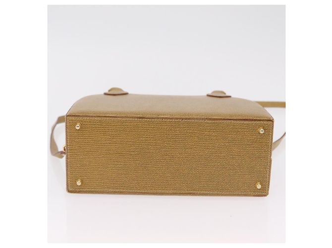 FENDI Handtasche Leder 2way Beige Gold Auth ka6408 Golden - Ansicht 5