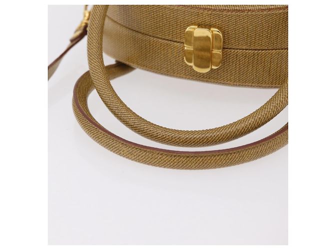 FENDI Handtasche Leder 2way Beige Gold Auth ka6408 Golden - Ansicht 7