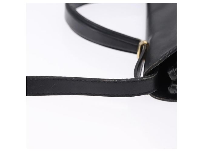 Borsa a mano Christian Dior in pelle 2way Nera Tono Oro Auth 201324 Nero - vista 13