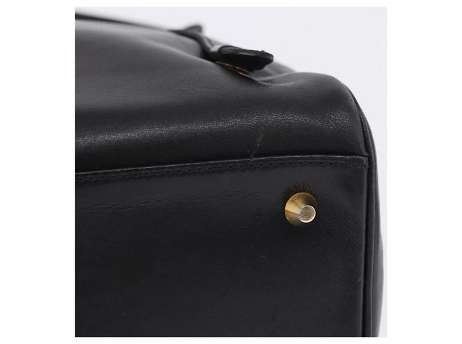 Borsa a mano Christian Dior in pelle 2way Nera Tono Oro Auth 201324 Nero - vista 15
