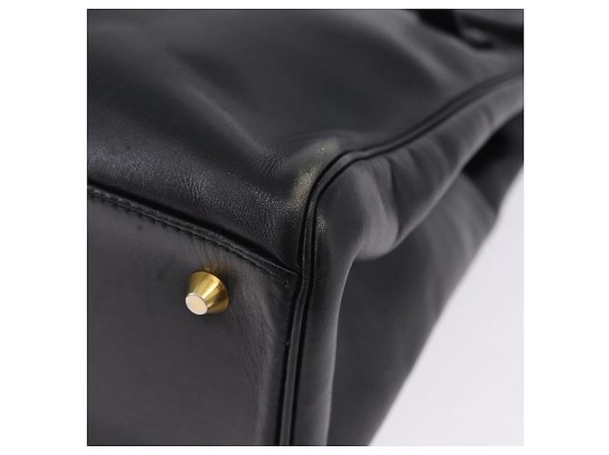 Borsa a mano Christian Dior in pelle 2way Nera Tono Oro Auth 201324 Nero - vista 19