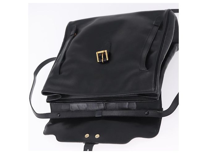 Borsa a mano Christian Dior in pelle 2way Nera Tono Oro Auth 201324 Nero - vista 22