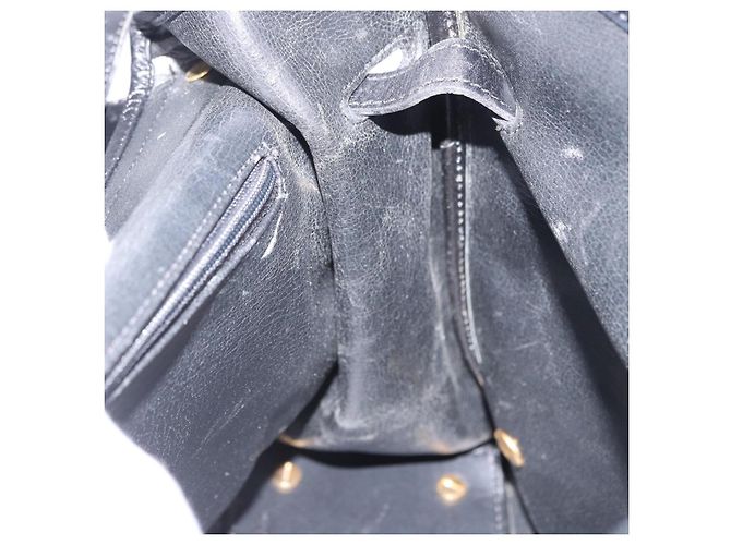 Borsa a mano Christian Dior in pelle 2way Nera Tono Oro Auth 201324 Nero - vista 28