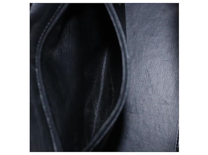 Borsa a mano Christian Dior in pelle 2way Nera Tono Oro Auth 201324 Nero - vista 31