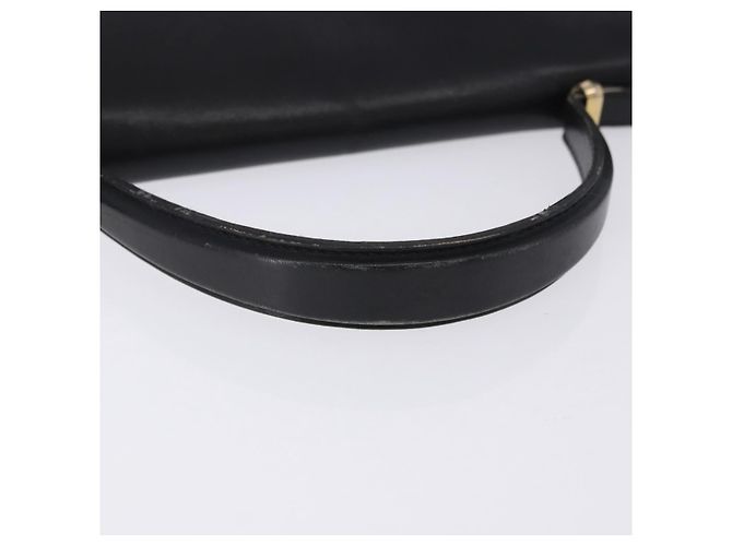 Borsa a mano Christian Dior in pelle 2way Nera Tono Oro Auth 201324 Nero - vista 7