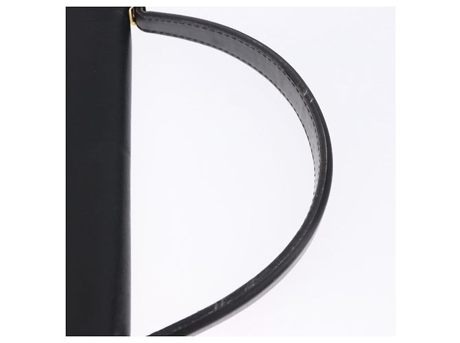 Borsa a mano Christian Dior in pelle 2way Nera Tono Oro Auth 201324 Nero - vista 9