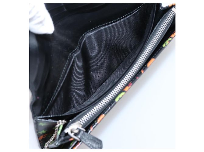 Saffiano Portafoglio lungo PRADA in pelle Safiano nero argento Auth 206067V - vista 18