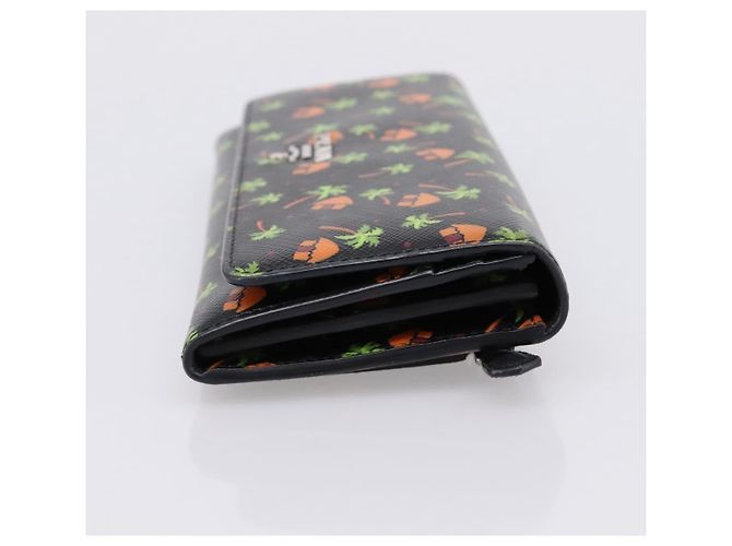 Saffiano Portafoglio lungo PRADA in pelle Safiano nero argento Auth 206067V - vista 4