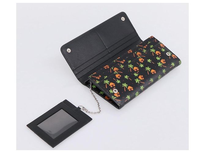 Saffiano Portafoglio lungo PRADA in pelle Safiano nero argento Auth 206067V - vista 8