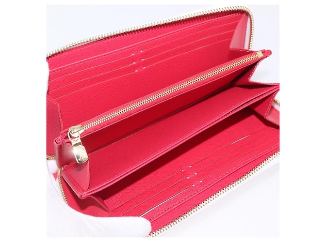 LOUIS VUITTON Monogram Cherry Zippy Long Wallet White M14240 LV Auth 206069SAM Bianco - vista 10