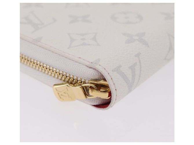 LOUIS VUITTON Monogram Cherry Zippy Long Wallet White M14240 LV Auth 206069SAM Bianco - vista 14