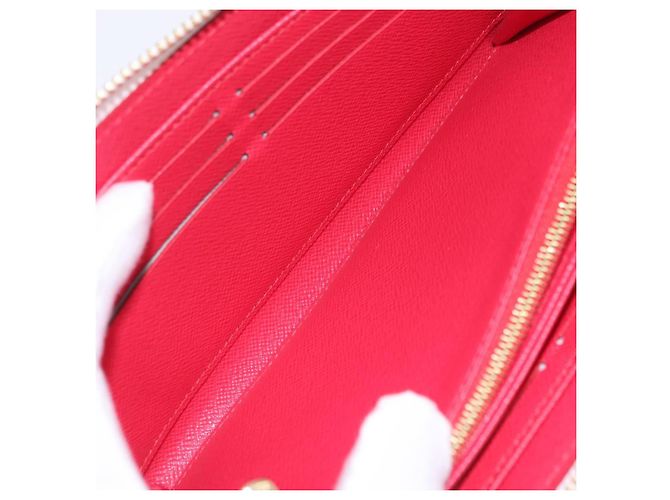 LOUIS VUITTON Monogram Cherry Zippy Long Wallet White M14240 LV Auth 206069SAM Bianco - vista 21