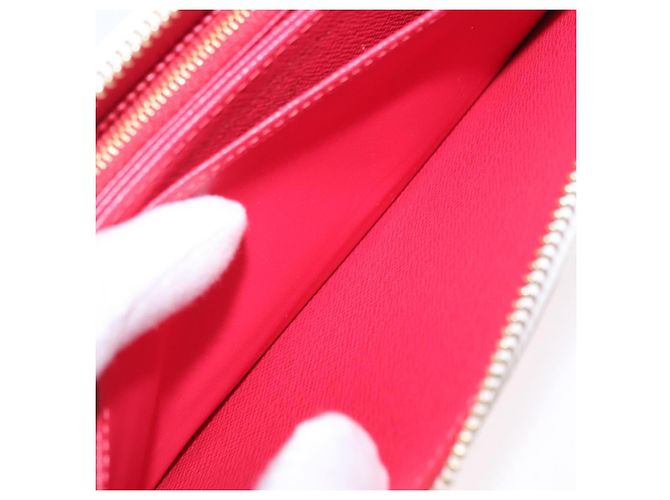 LOUIS VUITTON Monogram Cherry Zippy Long Wallet White M14240 LV Auth 206069SAM Bianco - vista 24