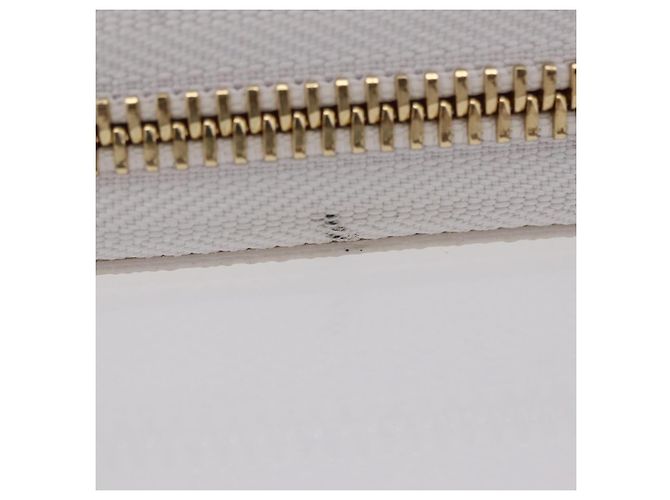 LOUIS VUITTON Monogram Cherry Zippy Long Wallet White M14240 LV Auth 206069SAM Bianco - vista 5