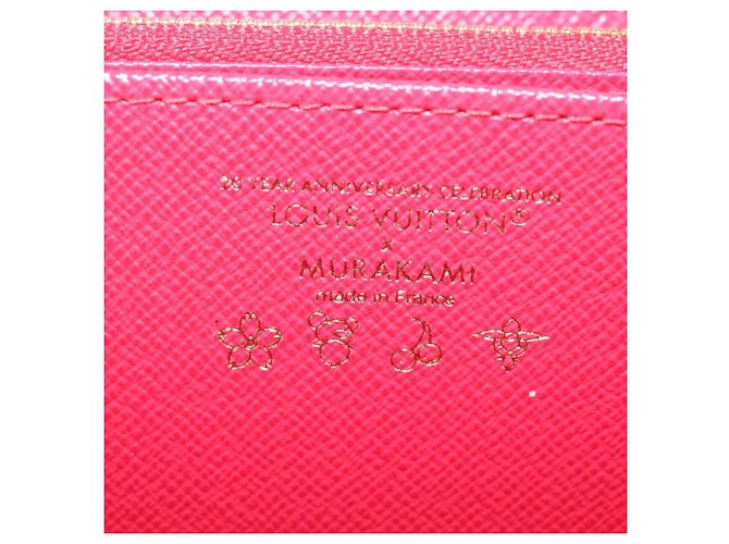 LOUIS VUITTON Monogram Cherry Zippy Long Wallet White M14240 LV Auth 206069SAM Bianco - vista 9