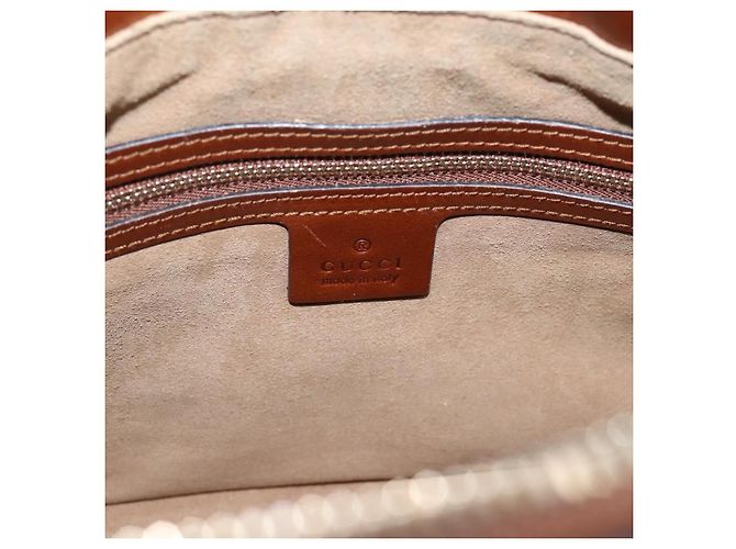 Borsa a Mano GUCCI GG Supreme PVC 2way Beige Tono Oro 409534 Auth gh2344 - vista 21