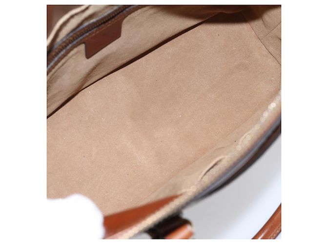 Borsa a Mano GUCCI GG Supreme PVC 2way Beige Tono Oro 409534 Auth gh2344 - vista 22
