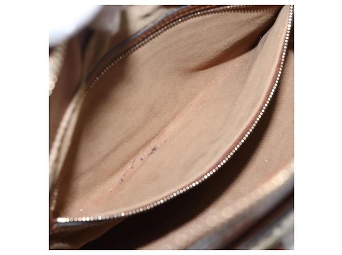 Borsa a Mano GUCCI GG Supreme PVC 2way Beige Tono Oro 409534 Auth gh2344 - vista 26