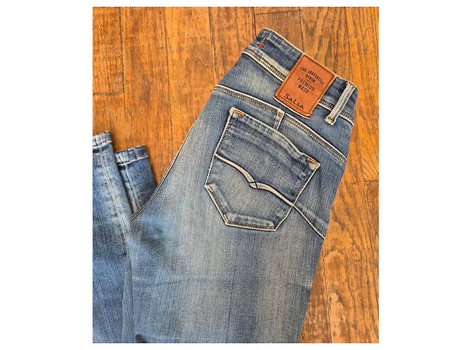 Autre Marque Salsa Jean Push Up Shape Up Premium Wash Bleu Delave W27 L32 Talla 36 Vaqueros para Mujer Azul - vista 3