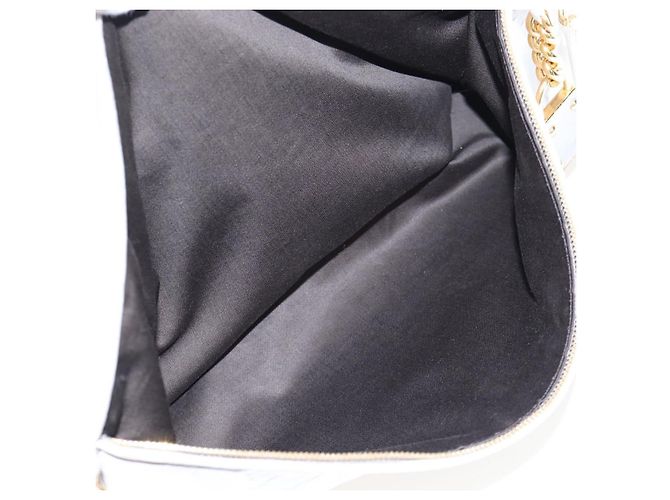 Borsa a tracolla Miu Miu Vitellolux Gray Gold Auth 205975V Marrone D'oro - vista 28
