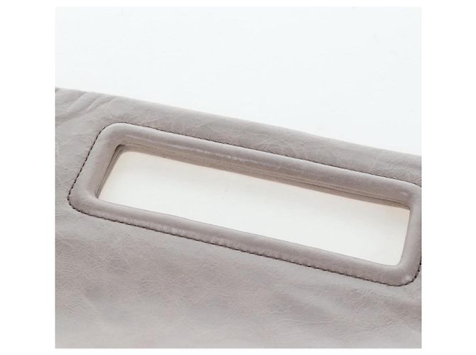 Borsa a tracolla Miu Miu Vitellolux Gray Gold Auth 205975V Marrone D'oro - vista 9