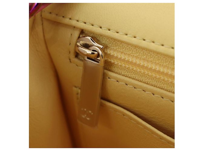 Borsa a tracolla CHANEL Mini Matelasse 20 con catena in pelle d'agnello Pink Gold CC Auth LN219SAM Rosa D'oro - vista 25
