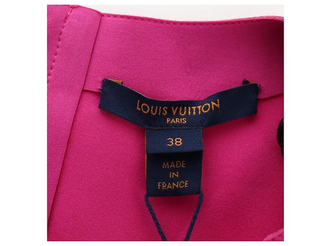 Abito Tank LOUIS VUITTON Abito camicia pezzo unico Nylon 38 Rosa LV Auth 203730M - vista 14