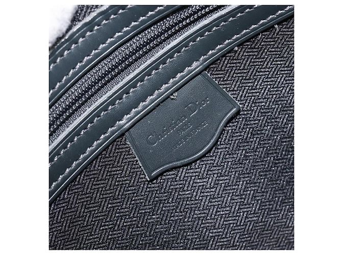 Borsa a tracolla Christian Dior Trotter Canvas Nero Oro Auth 206120V D'oro - vista 17