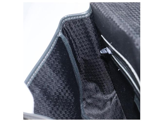 Borsa a tracolla Christian Dior Trotter Canvas Nero Oro Auth 206120V D'oro - vista 20