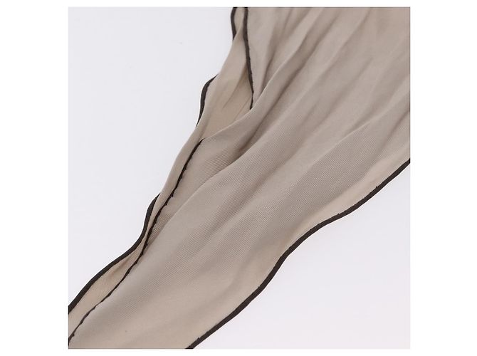 Hermès Foulard Twilly HERMES in seta Beige Auth bs37313 - vista 12