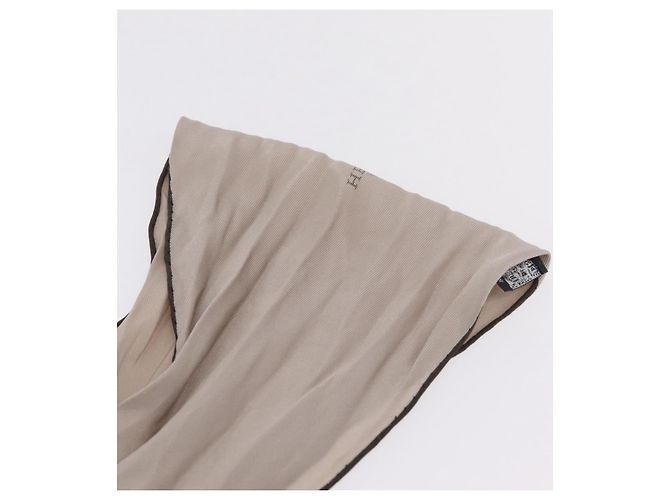 Hermès Foulard Twilly HERMES in seta Beige Auth bs37313 - vista 13