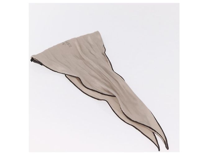 Hermès Foulard Twilly HERMES in seta Beige Auth bs37313 - vista 14