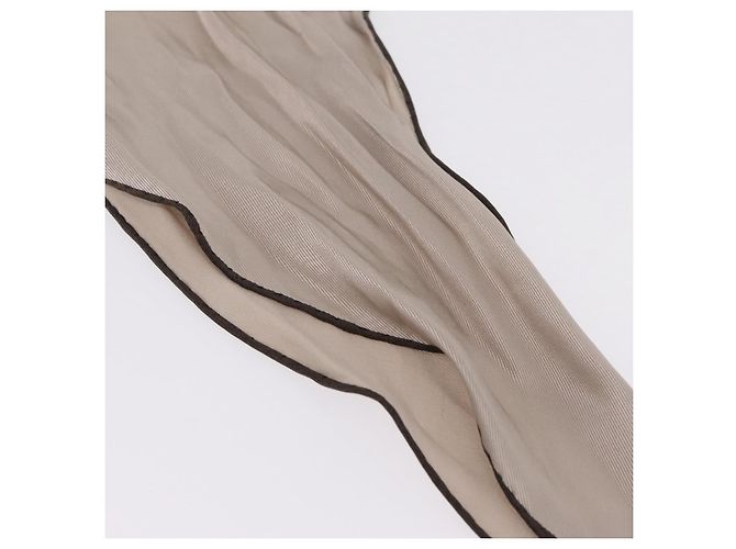 Hermès Foulard Twilly HERMES in seta Beige Auth bs37313 - vista 16