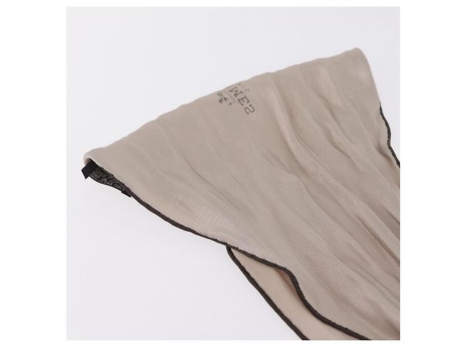 Hermès Foulard Twilly HERMES in seta Beige Auth bs37313 - vista 17