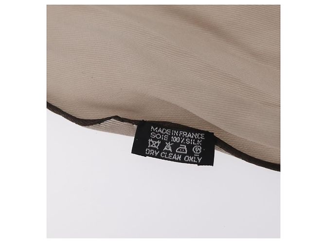 Hermès Foulard Twilly HERMES in seta Beige Auth bs37313 - vista 18
