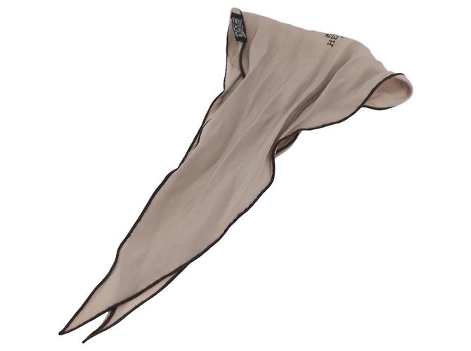 Hermès Foulard Twilly HERMES in seta Beige Auth bs37313 - vista 2