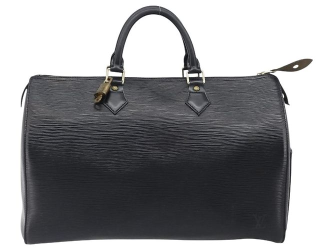 LOUIS VUITTON Epi Speedy 30 Borsa a Mano Noir Black M43002 LV Auth 199637V Nero - vista 13
