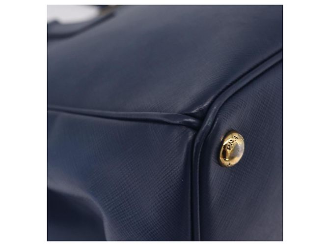 Borsa PRADA Galleria Saffiano 2way Blue Gold Auth 203895A D'oro - vista 10