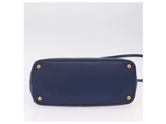 Borsa PRADA Galleria Saffiano 2way Blue Gold Auth 203895A D'oro - vista 7