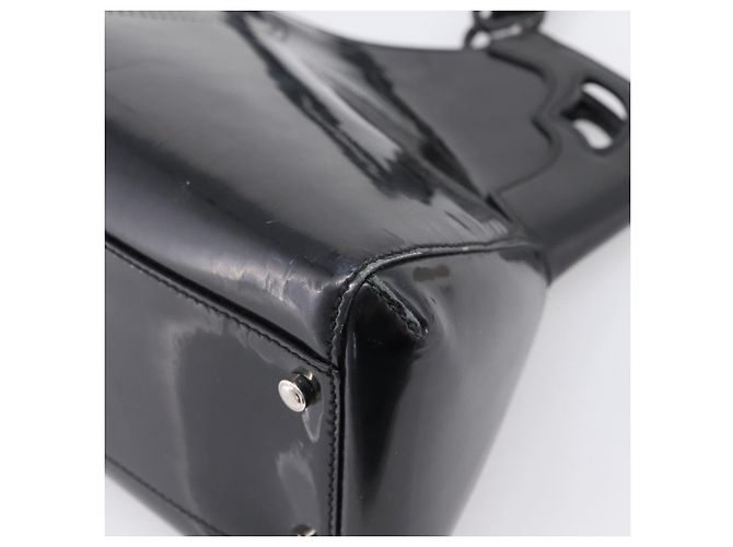 Borsa CARTIER Marcello de Cartier SM Vernice Nera Argento Auth bs37151 Nero - vista 12