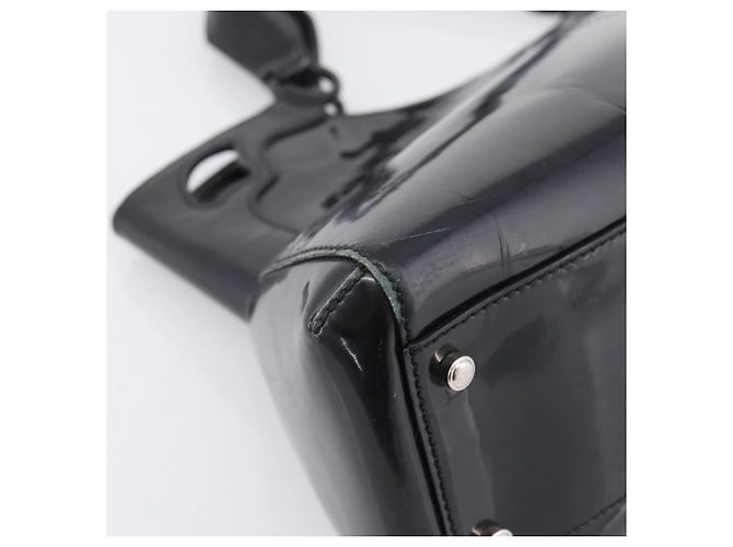 Borsa CARTIER Marcello de Cartier SM Vernice Nera Argento Auth bs37151 Nero - vista 13