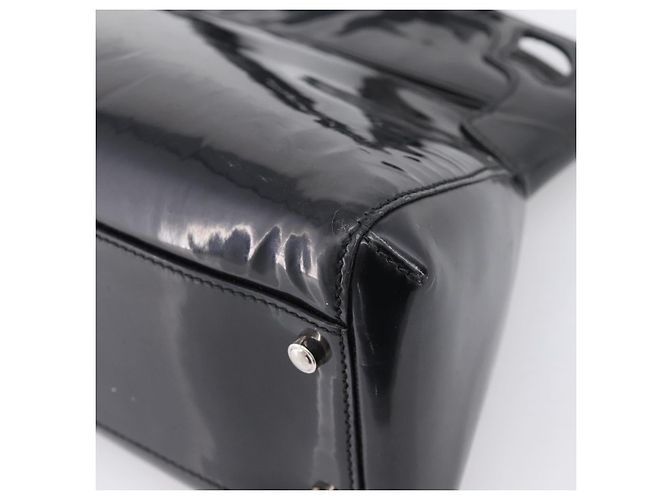 Borsa CARTIER Marcello de Cartier SM Vernice Nera Argento Auth bs37151 Nero - vista 14