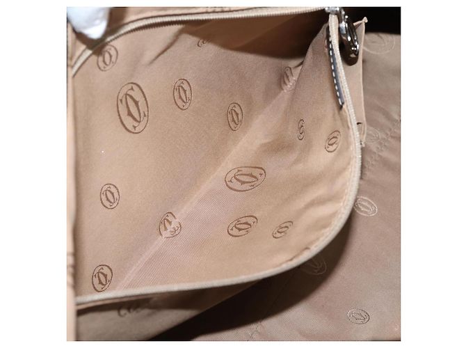 Borsa CARTIER Marcello de Cartier SM Vernice Nera Argento Auth bs37151 Nero - vista 24