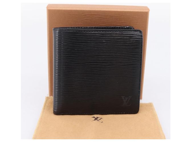 LOUIS VUITTON Epi Portefeuille Marco Bifold Wallet Black M63652 LV Auth 206143V Negro - vista 12