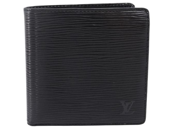 LOUIS VUITTON Epi Portefeuille Marco Bifold Wallet Black M63652 LV Auth 206143V Negro - vista 13