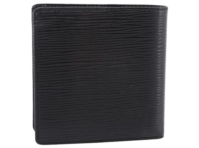 LOUIS VUITTON Epi Portefeuille Marco Bifold Wallet Black M63652 LV Auth 206143V Negro - vista 2