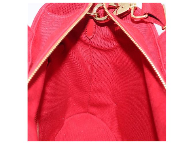 Borsa a mano PRADA in vimini e rattan 2way Rosso Oro Auth LN124SAM D'oro - vista 26