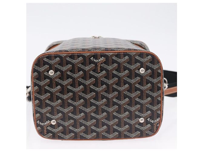 GOYARD Herringbone Vanity Muse Handtasche PVC 2way Schwarz Silber Auth 203159SM - Ansicht 12